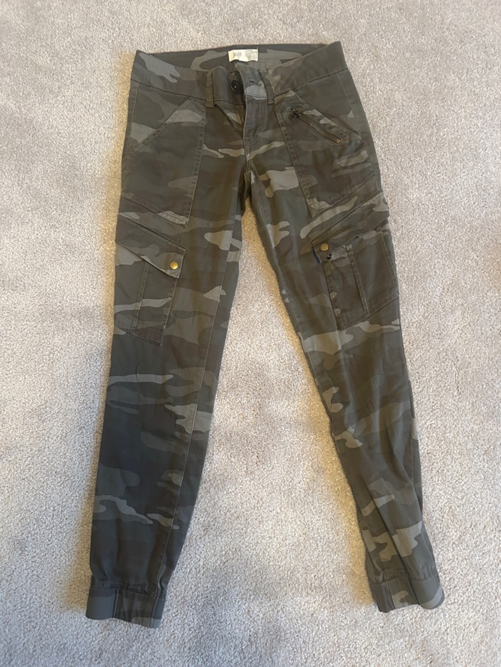 Jolt Olive Green Camo Cargo Pants